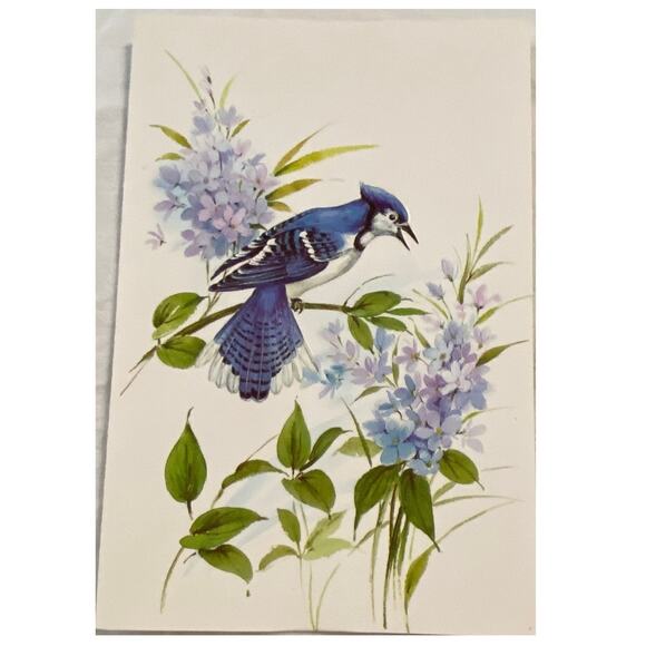 Lot 4 Vtg MCM Birthday Card USA 1970s Embossed Ornithologist Bird Winged Classic - Picture 15 of 16